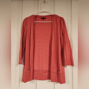 Anne Klein Pink Open-Front Cardigan Sweater